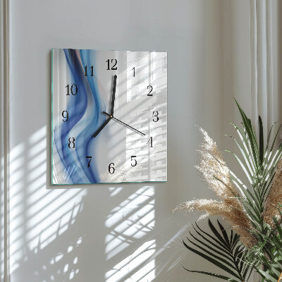 Square wall clock Abstract Smoke