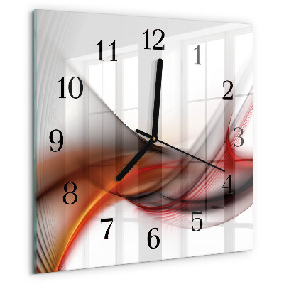Square wall clock Abstract Lines