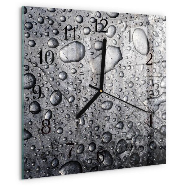 Square wall clock Drops