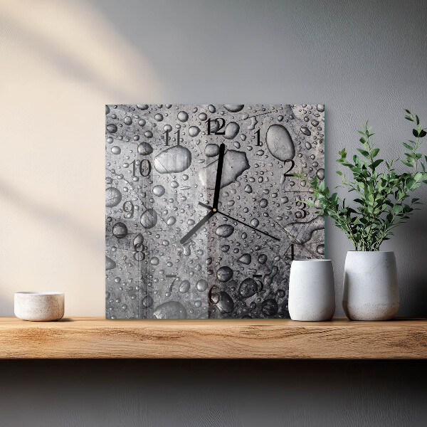 Square wall clock Drops