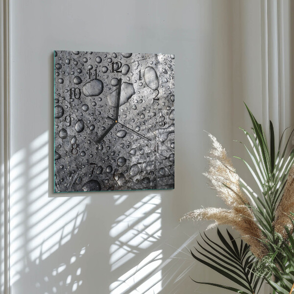 Square wall clock Drops
