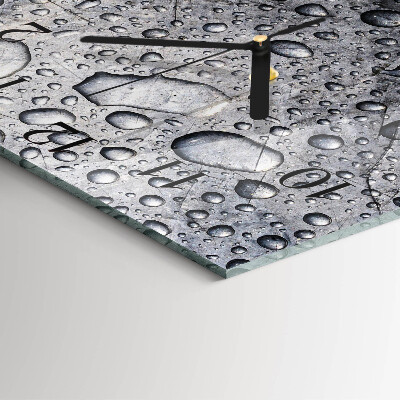 Square wall clock Drops