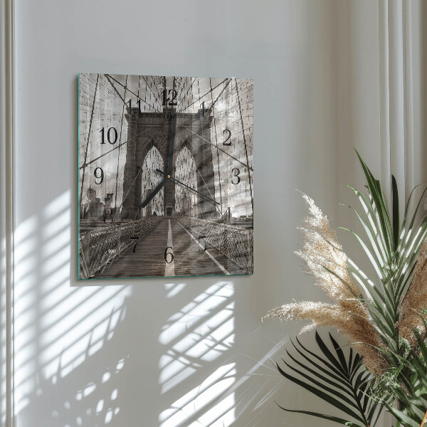 Square wall clock Bridge