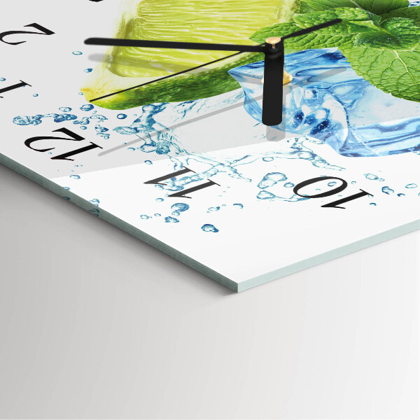 Square wall clock Lime and Mint