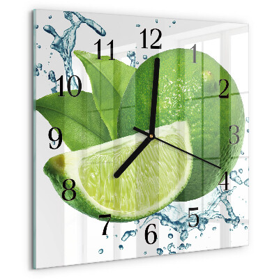 Square wall clock Calcium carbonate