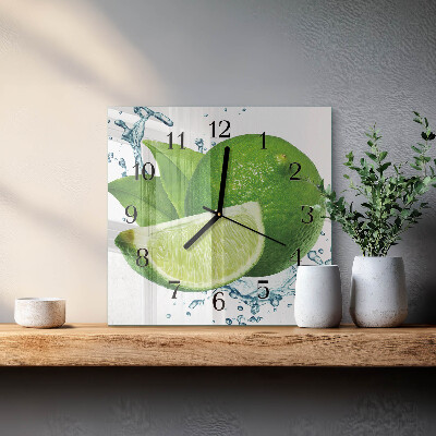 Square wall clock Calcium carbonate