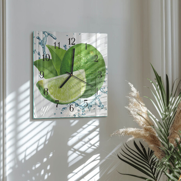 Square wall clock Calcium carbonate