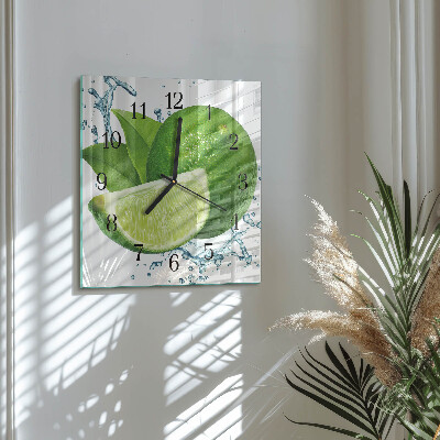 Square wall clock Calcium carbonate
