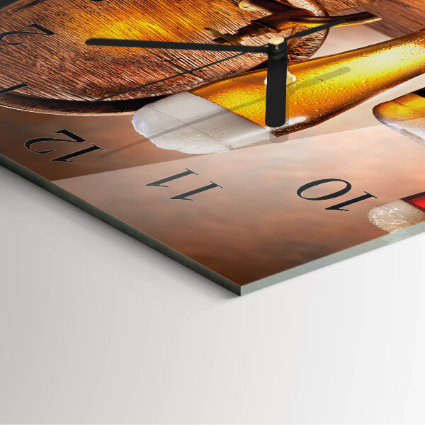Square wall clock Beer Barrel