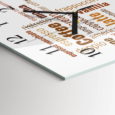 Square wall clock Coffee