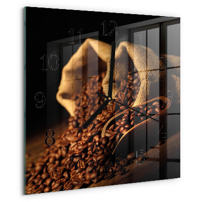 Square wall clock Coffee Beans