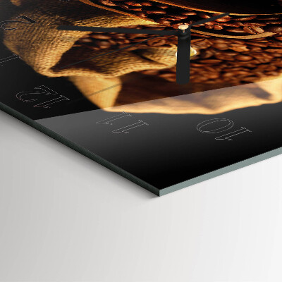 Square wall clock Coffee Beans