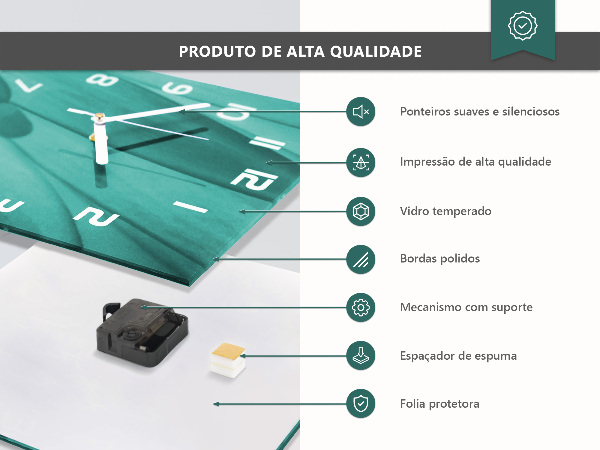 Square wall clock Sunset