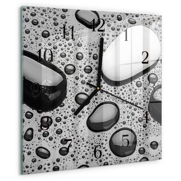 Square wall clock Stones