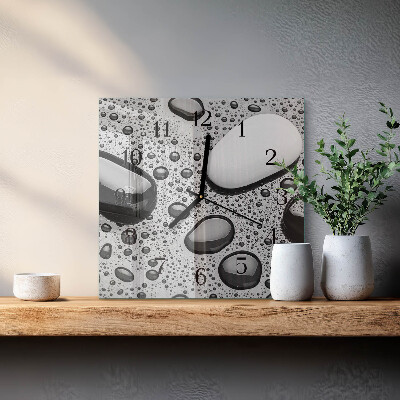Square wall clock Stones