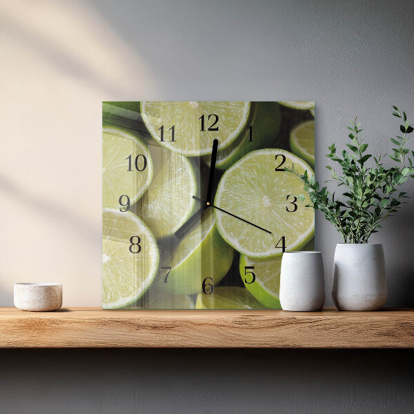 Square wall clock Calcium carbonate