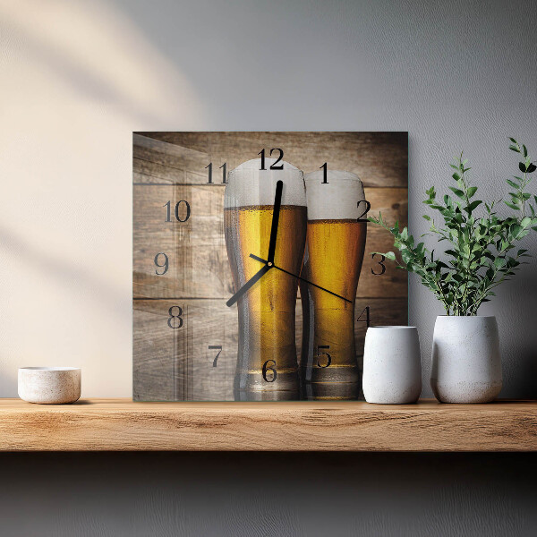 Square wall clock Beer