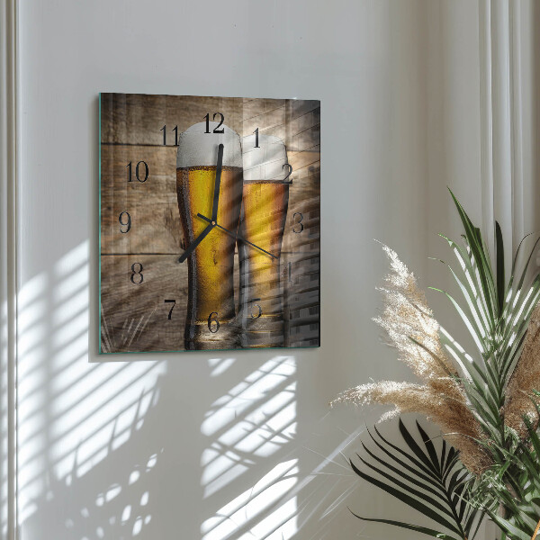 Square wall clock Beer