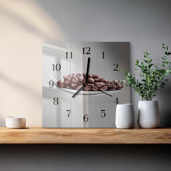 Square wall clock A Spoon of Coffee