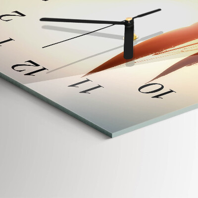 Square wall clock Sailboat