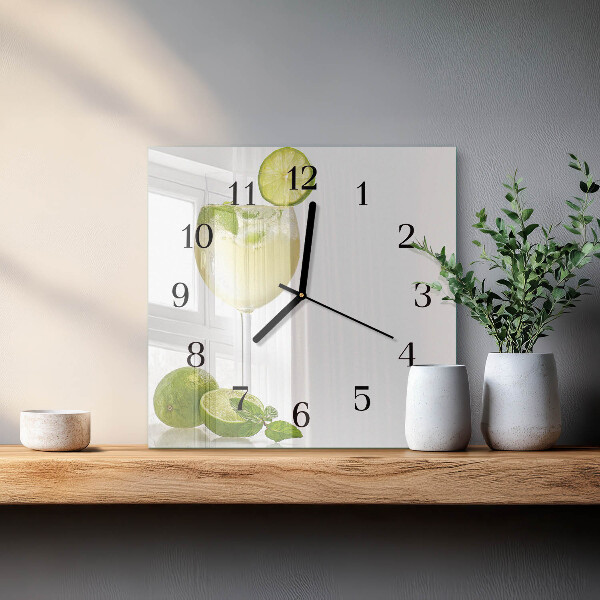 Square wall clock Calcium carbonate