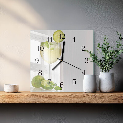 Square wall clock Calcium carbonate