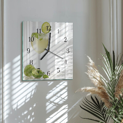 Square wall clock Calcium carbonate