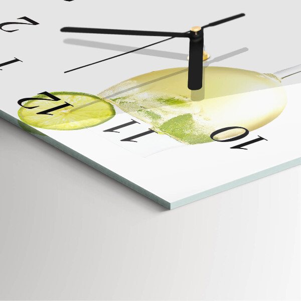 Square wall clock Calcium carbonate