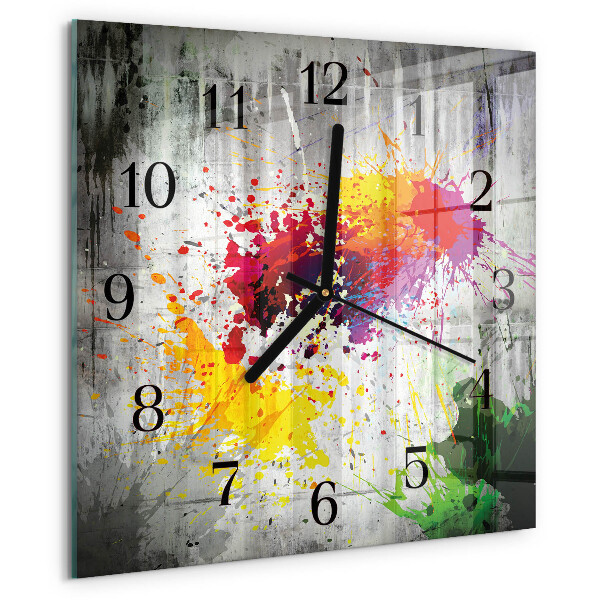 Square wall clock Stains