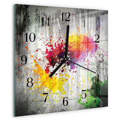 Square wall clock Stains