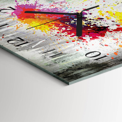 Square wall clock Stains