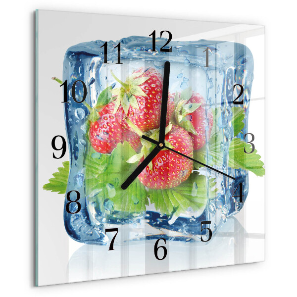 Square wall clock Strawberry Ice Cream