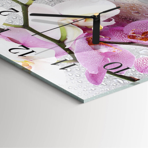 Square wall clock Orchid