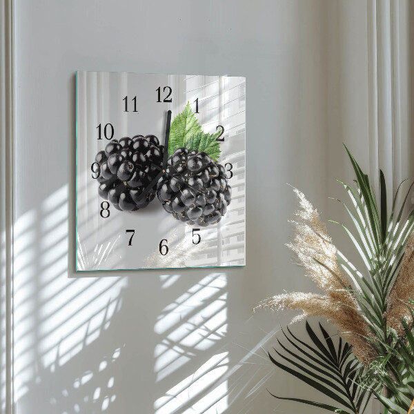Square wall clock Blackberries