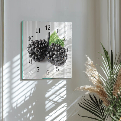 Square wall clock Blackberries