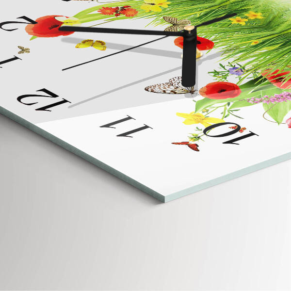 Square wall clock Meadow