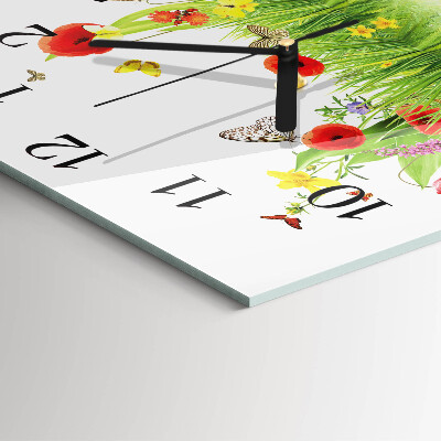 Square wall clock Meadow