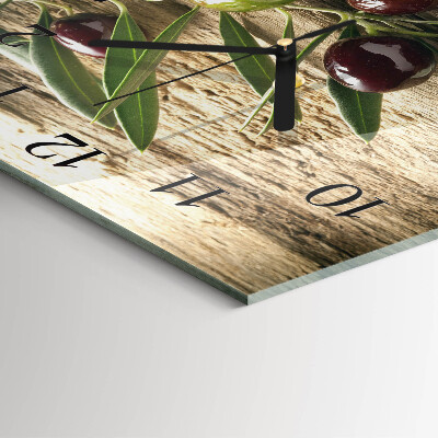 Square wall clock Olives