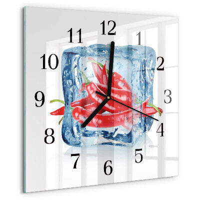 Square wall clock Chili with Ice Cream