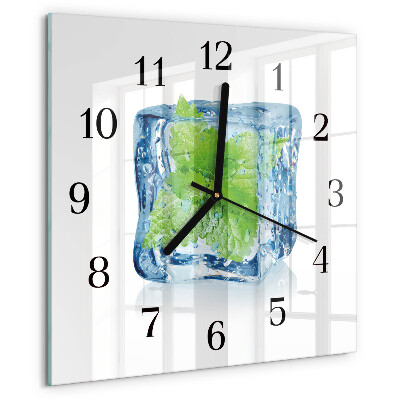 Square wall clock Ice Mint