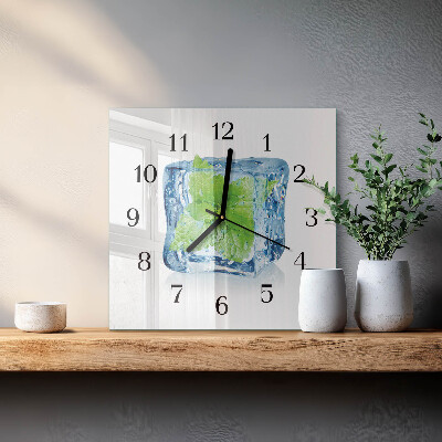 Square wall clock Ice Mint