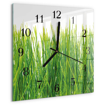 Square wall clock Grass
