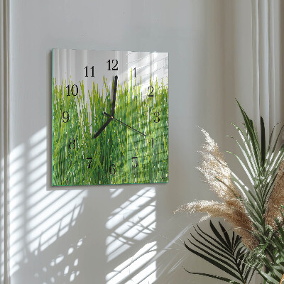 Square wall clock Grass