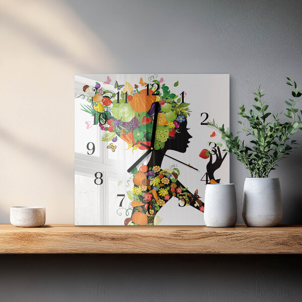 Square wall clock Piece