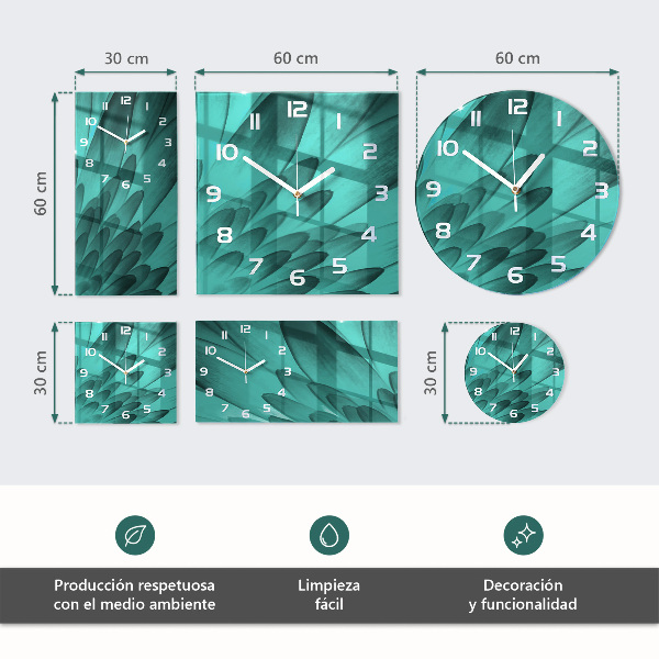Square wall clock Piece