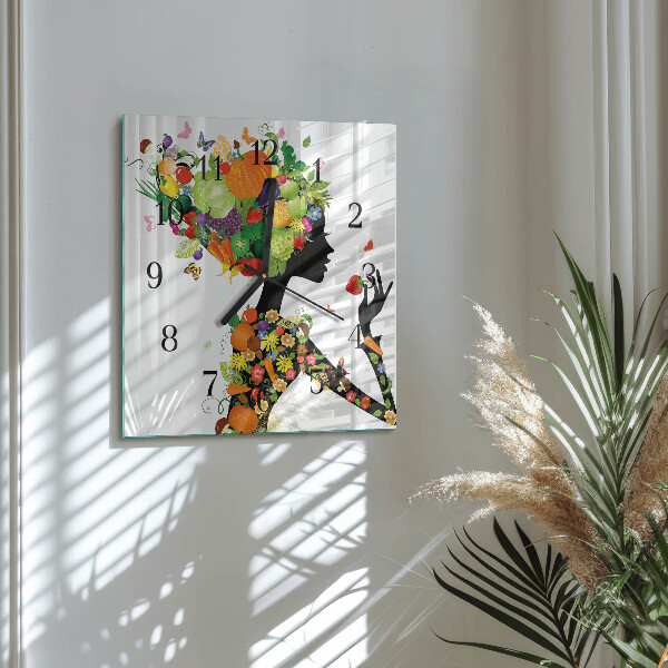 Square wall clock Piece