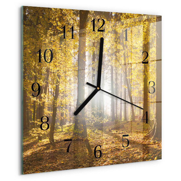 Square wall clock Autumn in the Forest