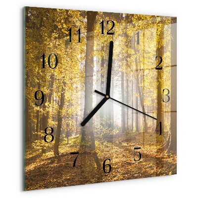 Square wall clock Autumn in the Forest