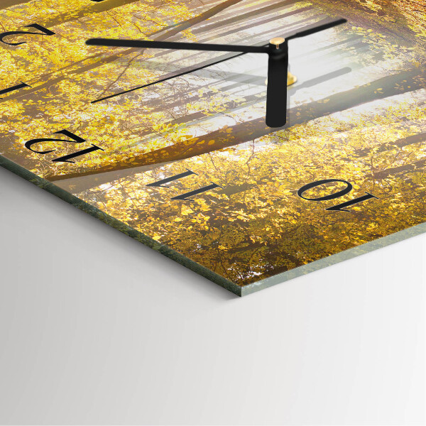 Square wall clock Autumn in the Forest