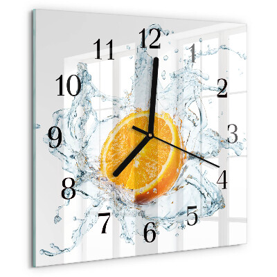 Square wall clock Water